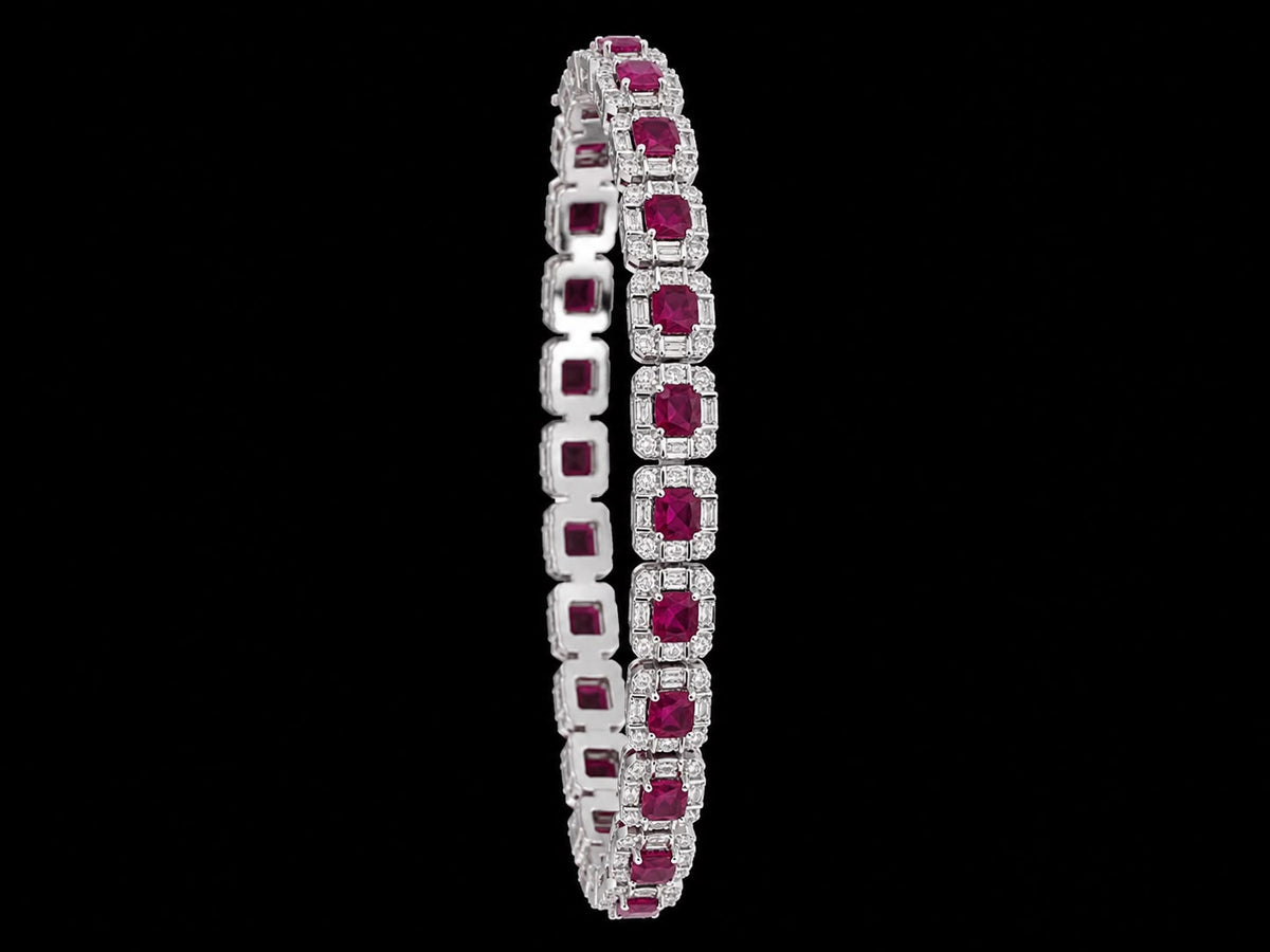 925 Ruby tennis bracelet