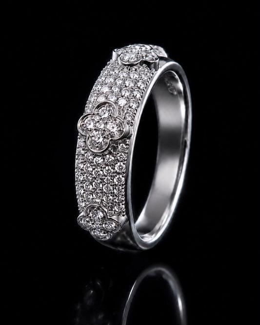 Éclat Floral 925 Sterling Silver Ring