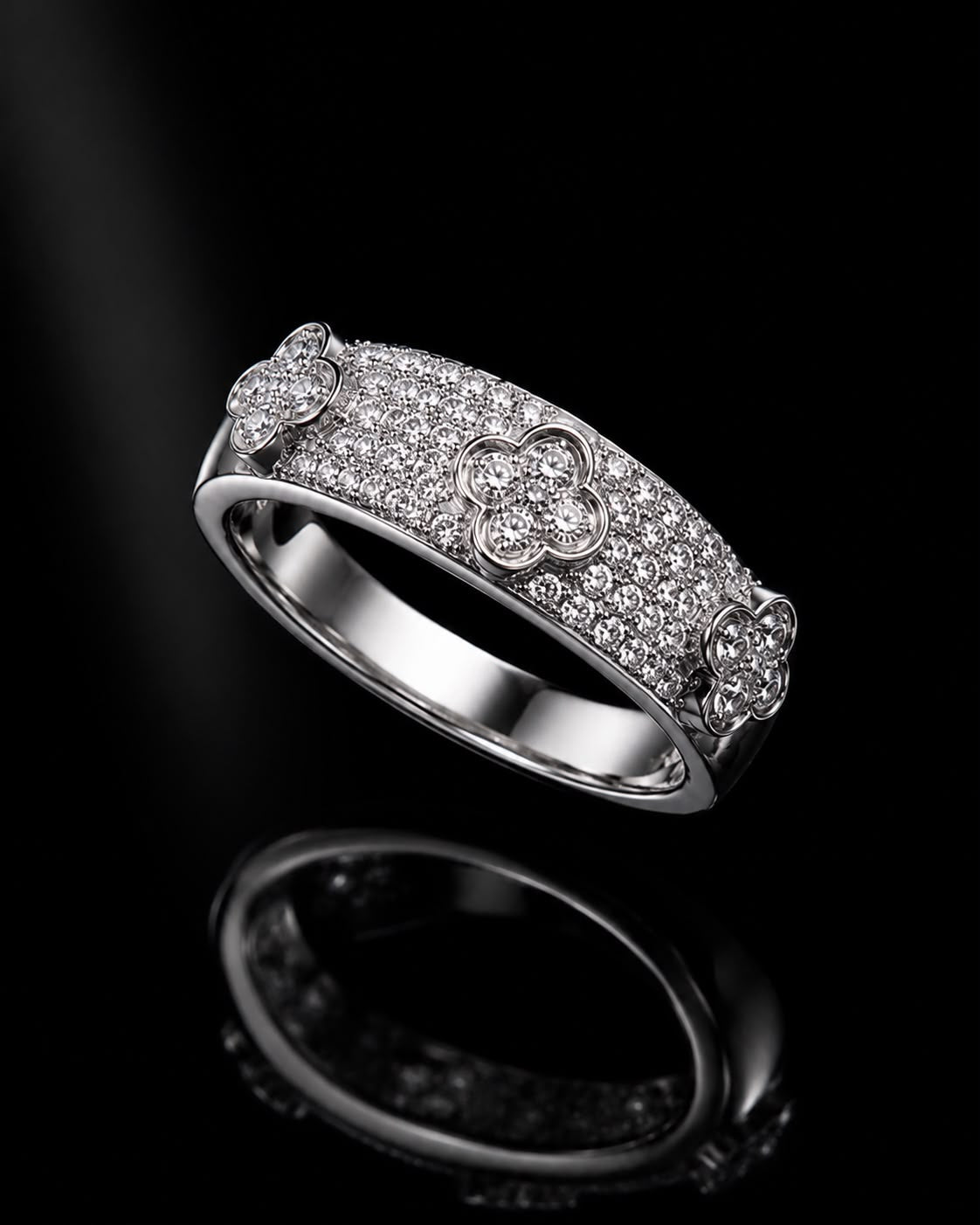 Éclat Floral 925 Sterling Silver Ring