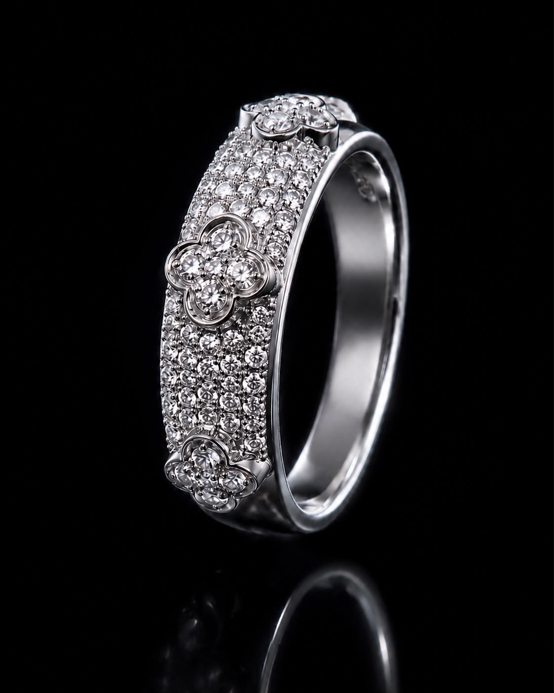 Éclat Floral 925 Sterling Silver Ring