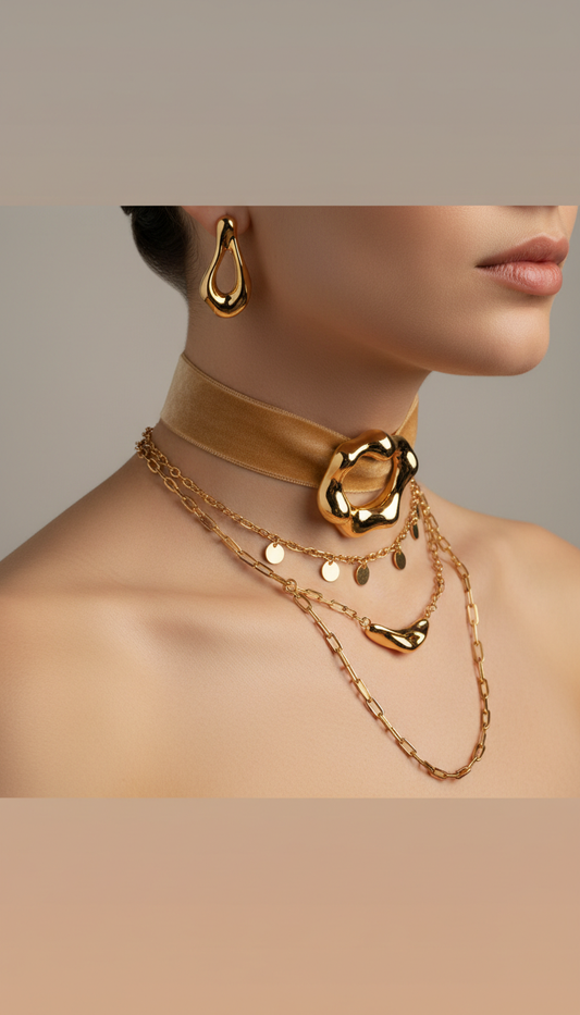 Chunky Gold-Plated Sculptural Ring